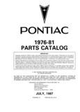 Next Page - Chassis and Body Parts Catalog 21 July 1987